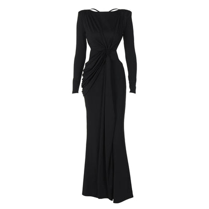 Sophisticated Long Sleeve Bodycon Dress for Timeless Elegance - Vogue Aura