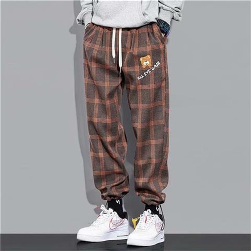 Striped Casual Pants Men's Trendy Brand Loose Hip-hop Bear - Vogue Aura