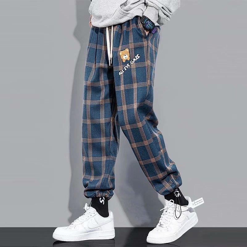 Striped Casual Pants Men's Trendy Brand Loose Hip-hop Bear - Vogue Aura