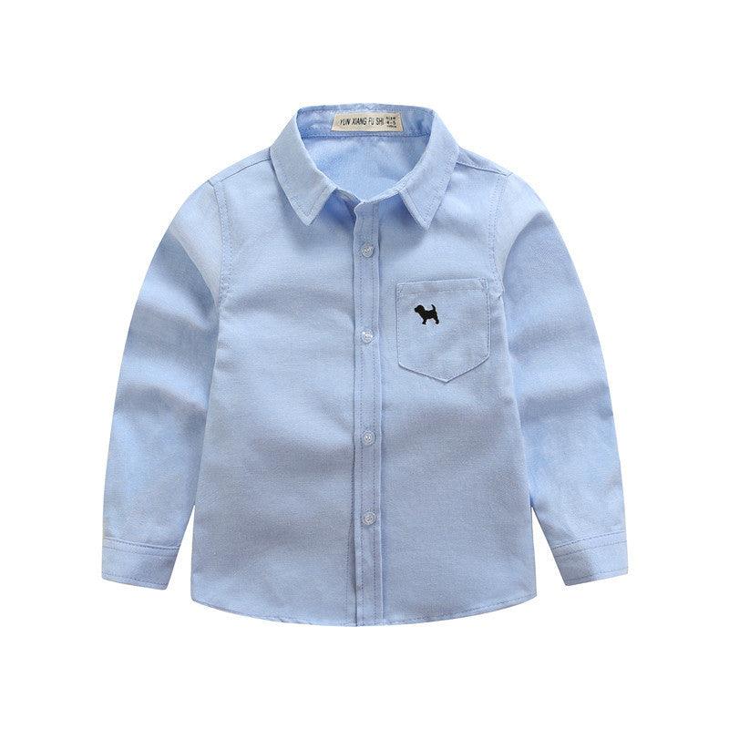 Stylish Long-Sleeve Cotton Shirts for Boys - Vogue Aura