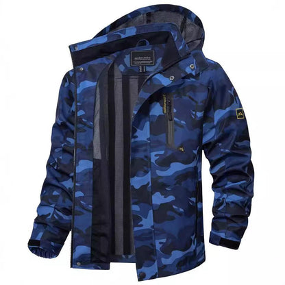 Stylish Men's Long Sleeve Hooded Jacket for Fall Adventures - Vogue Aura