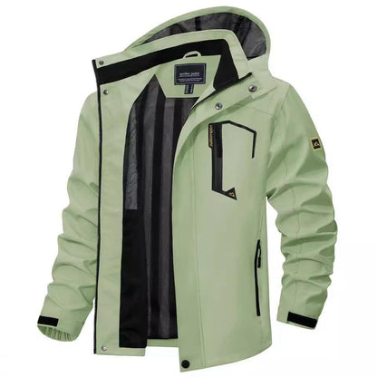 Stylish Men's Long Sleeve Hooded Jacket for Fall Adventures - Vogue Aura