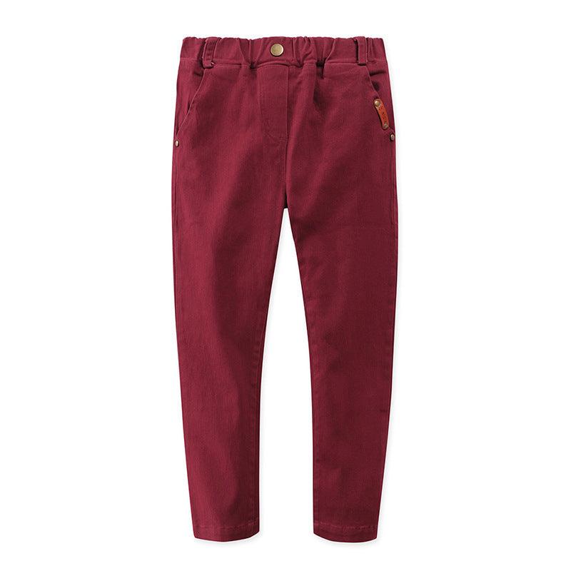 Stylish Slim-Fit Cotton Trousers for Boys - Comfortable Casual Wear - Vogue Aura