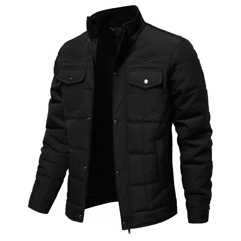 Stylish Stand Collar Casual Coat for Men - Perfect for Autumn & Winter - Vogue Aura