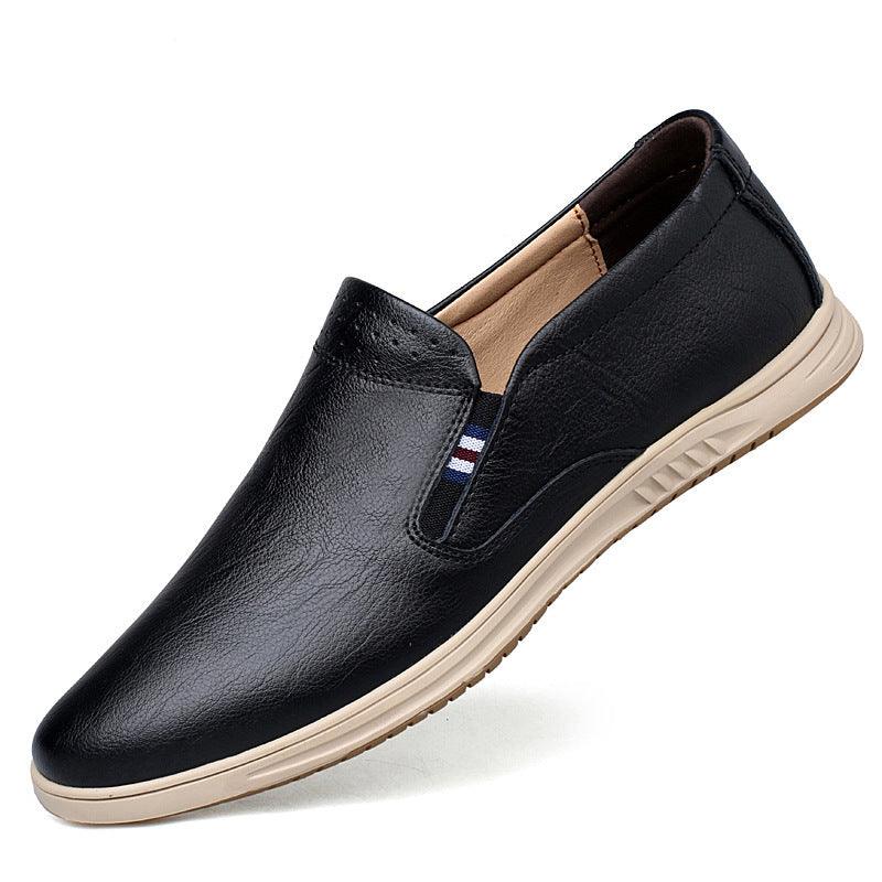 Two-Layer Cowhide Slip-On Flats for Men - Vogue Aura