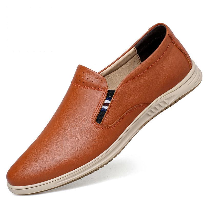 Two-Layer Cowhide Slip-On Flats for Men - Vogue Aura