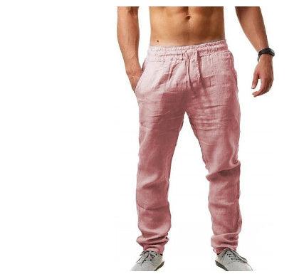 Summer Men's Breathable Linen Sports Trousers - Vogue Aura