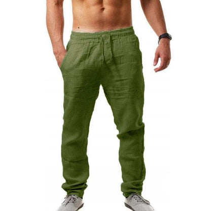 Summer Men's Breathable Linen Sports Trousers - Vogue Aura