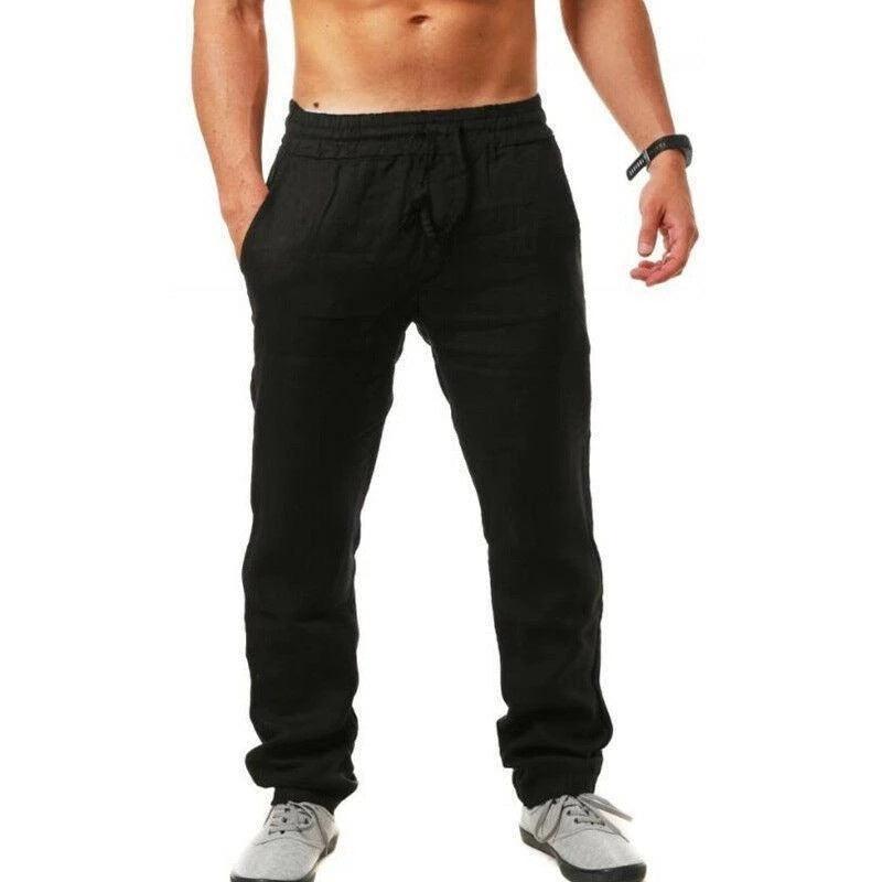 Summer Men's Breathable Linen Loose Leisure Sports Trousers - Vogue Aura