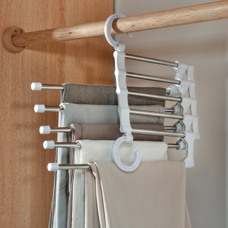 Telescopic Folding Multifunctional Pants Rack Pants Hanger Household - Vogue Aura