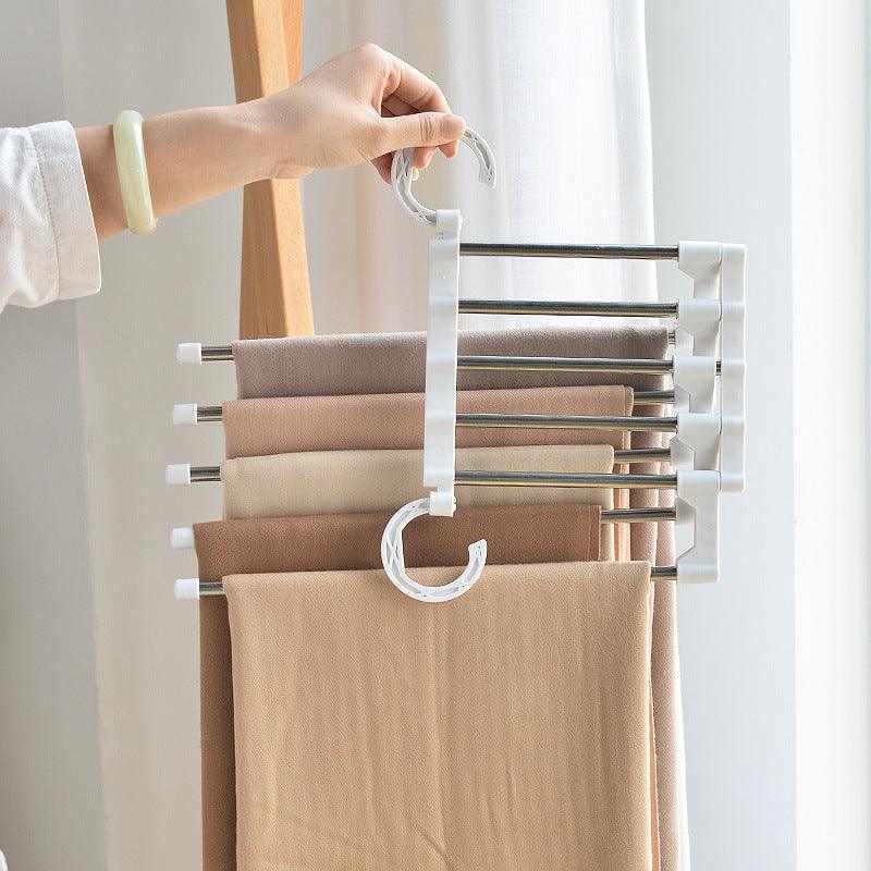 Telescopic Folding Multifunctional Pants Rack Pants Hanger Household - Vogue Aura