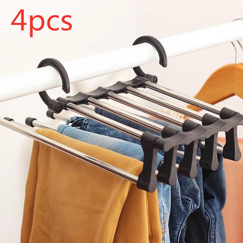 Telescopic Folding Multifunctional Pants Rack Pants Hanger Household - Vogue Aura