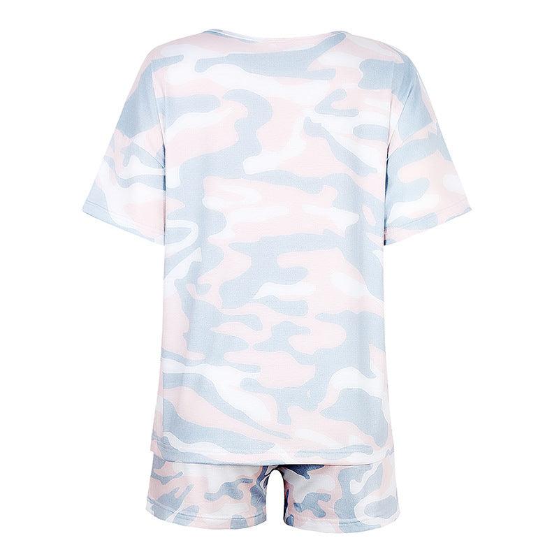 Chic Tie-Dye Print Pajamas Loungewear Tracksuit - Vogue Aura