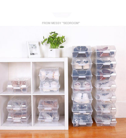 Transparent Drawer Wardrobe Shoe Storage Box - Vogue Aura