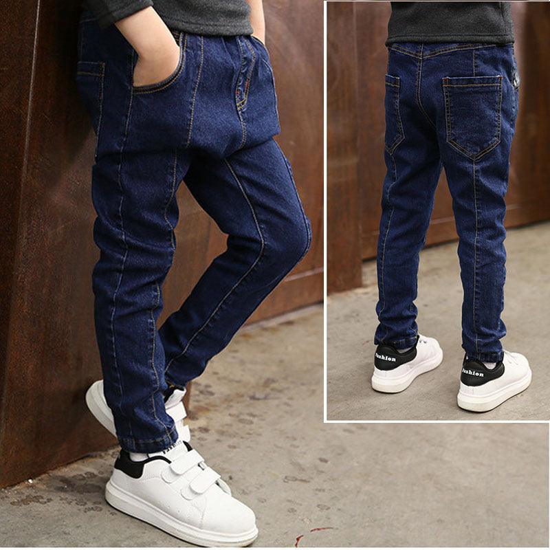 Trendy High-Waist Stretch Denim Trousers for Boys - Vogue Aura