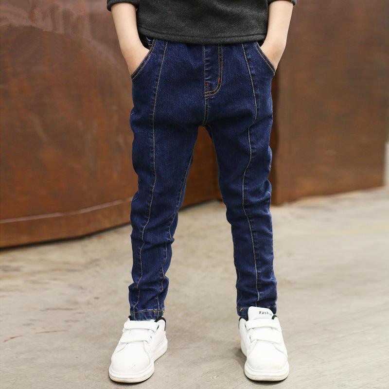 Trendy High-Waist Stretch Denim Trousers for Boys - Vogue Aura