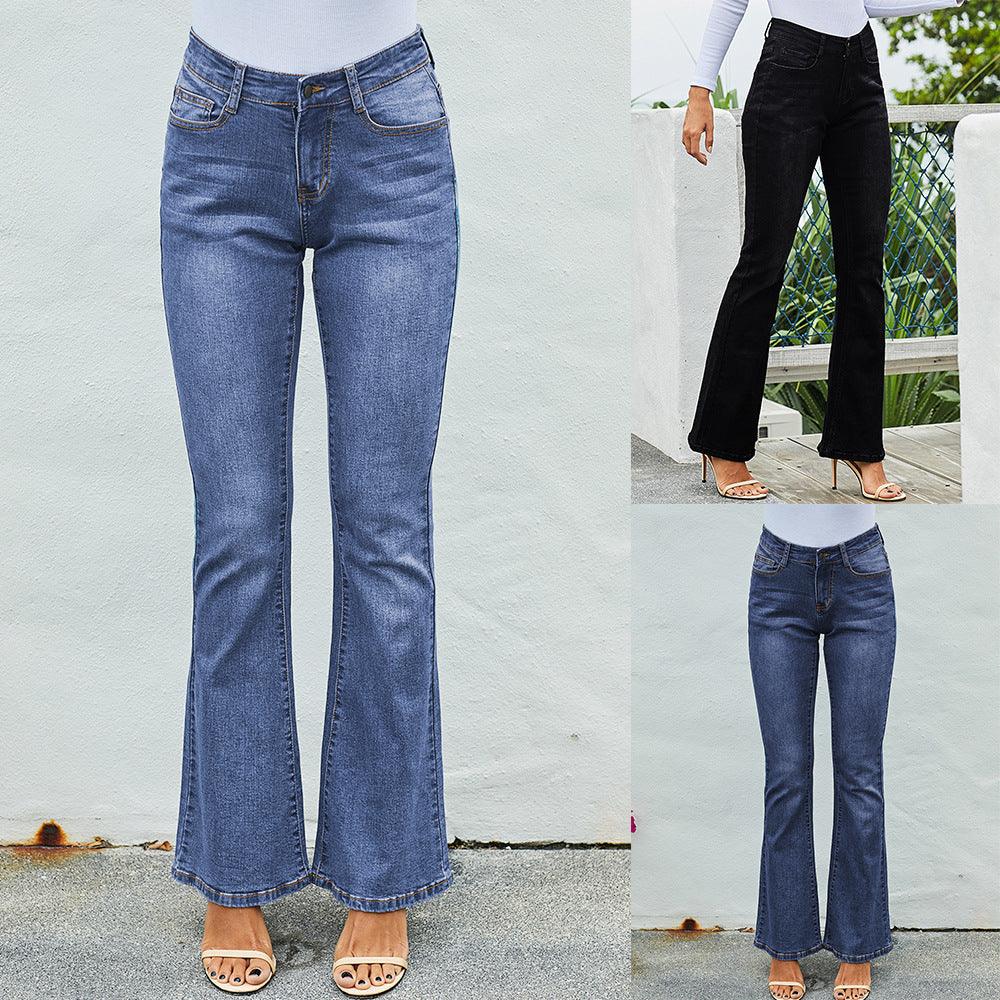 High-Waisted Distressed Wide-Leg Denim Pants for Women - Vogue Aura