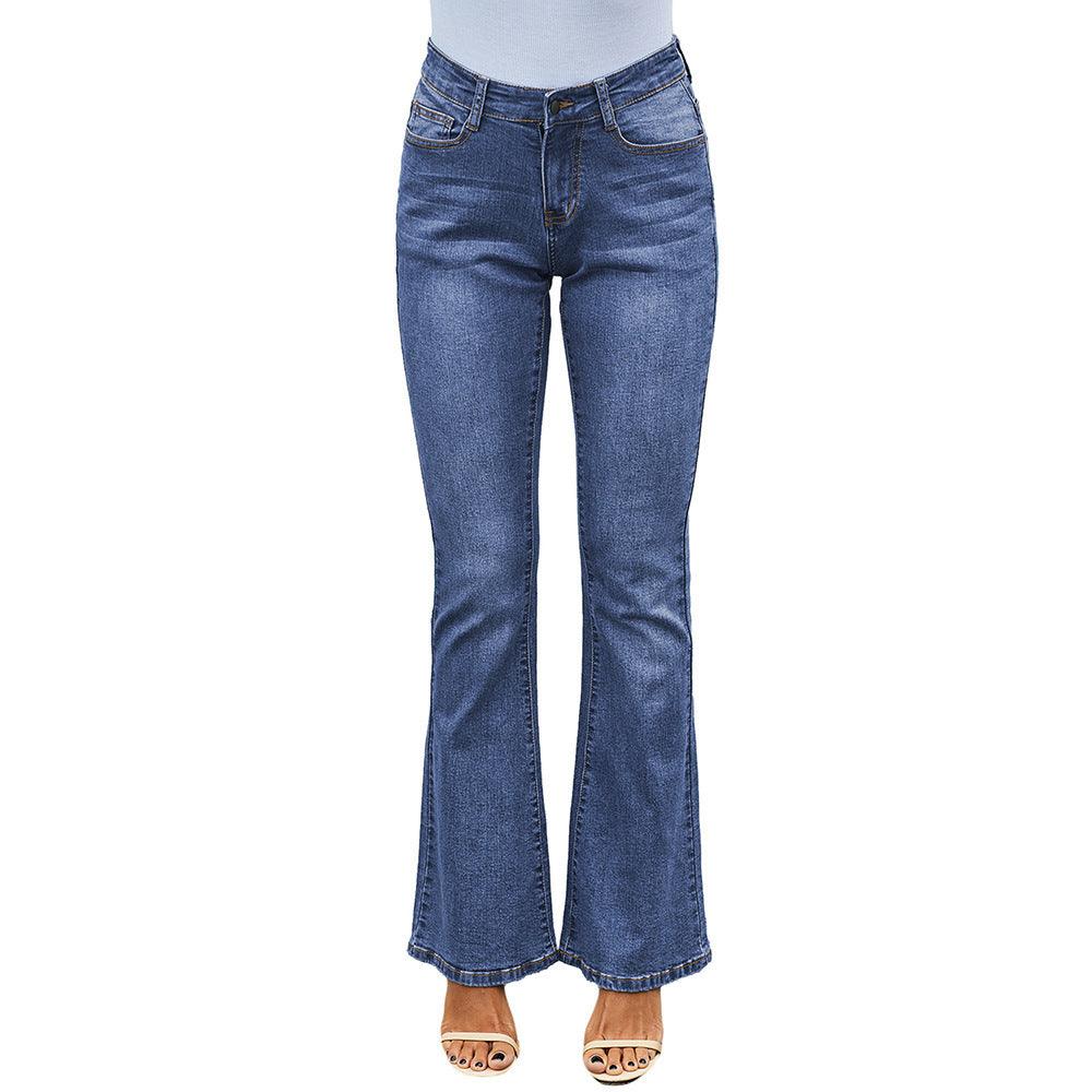 High-Waisted Distressed Wide-Leg Denim Pants for Women - Vogue Aura