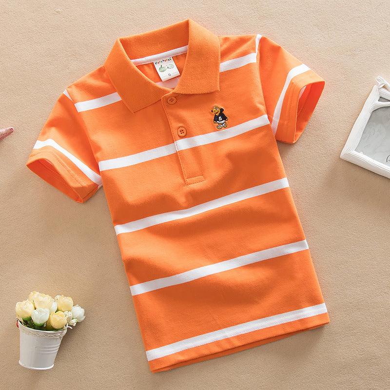 Trendy Striped Polo T-Shirt for Boys - Vogue Aura