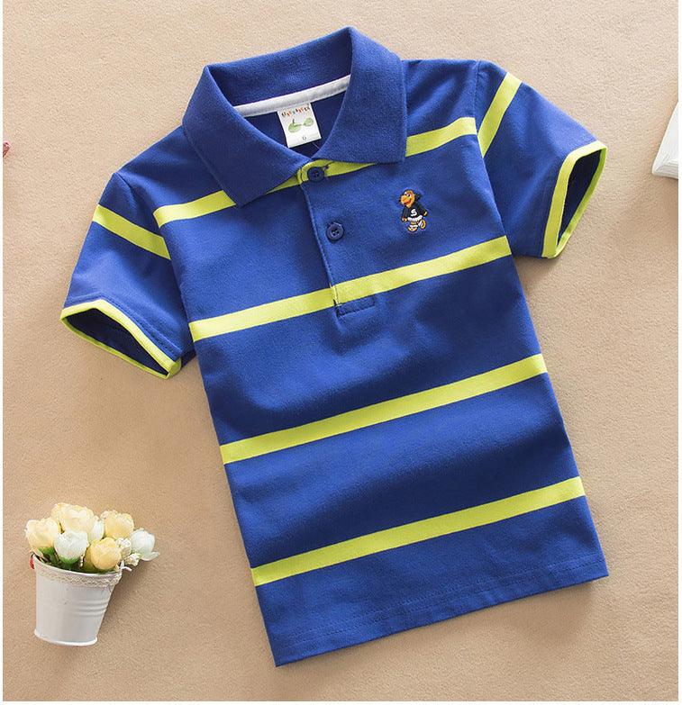 Trendy Striped Polo T-Shirt for Boys - Vogue Aura