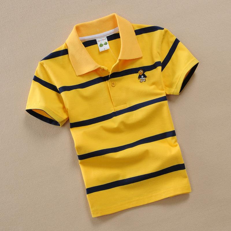 Trendy Striped Polo T-Shirt for Boys - Vogue Aura