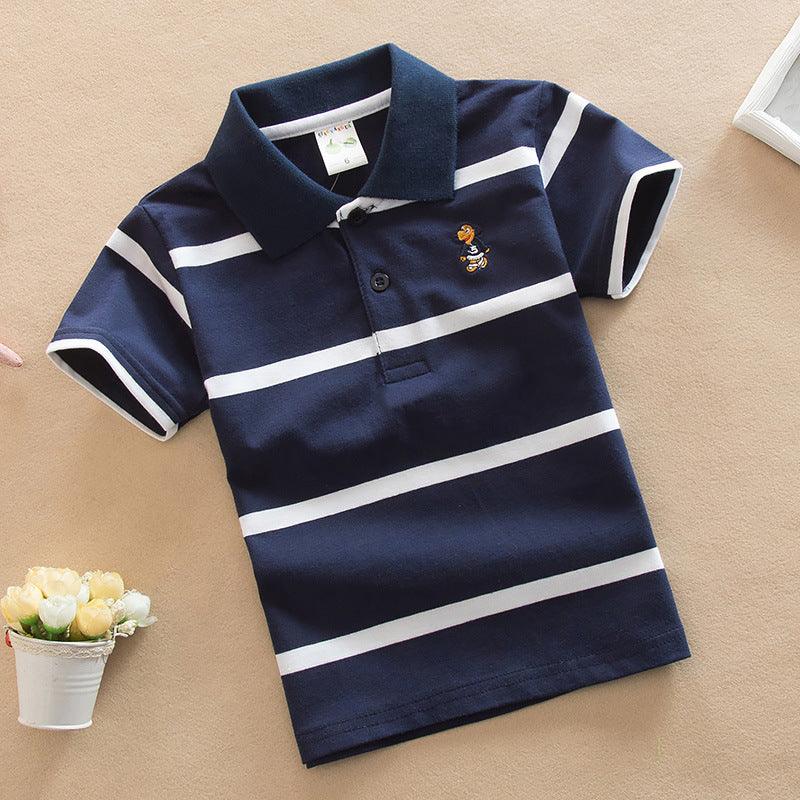 Trendy Striped Polo T-Shirt for Boys - Vogue Aura