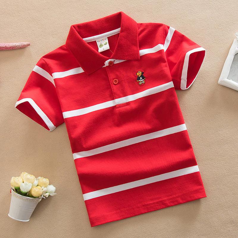 Trendy Striped Polo T-Shirt for Boys - Vogue Aura