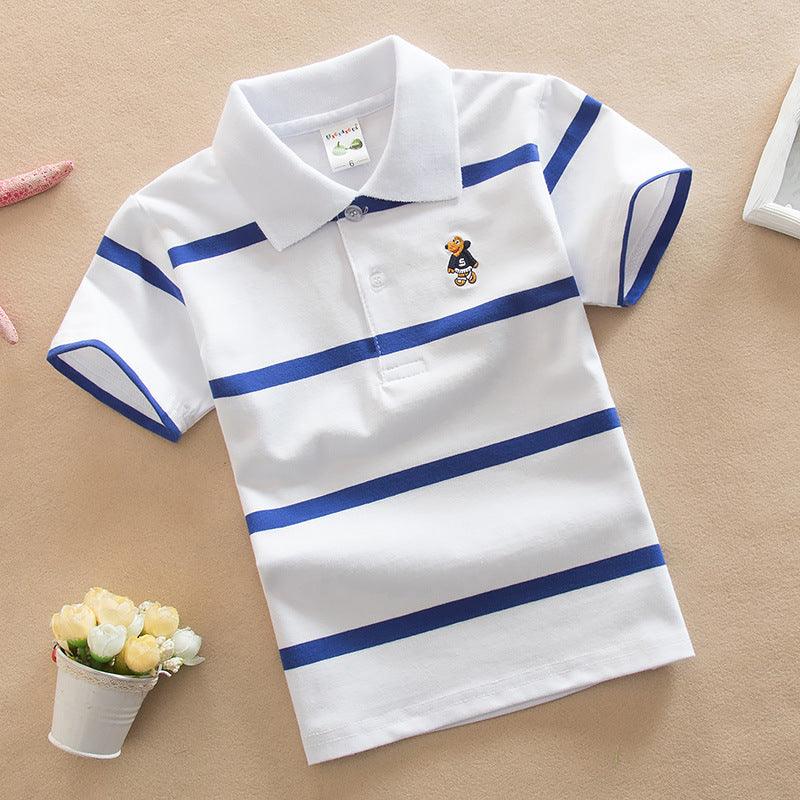 Trendy Striped Polo T-Shirt for Boys - Vogue Aura