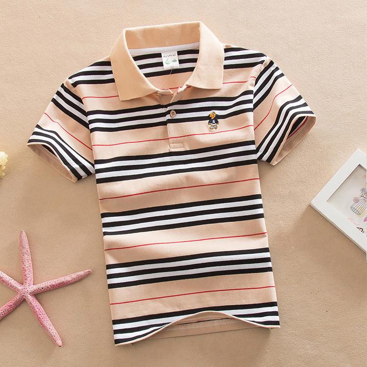 Trendy Striped Polo T-Shirt for Boys - Vogue Aura