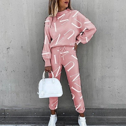 Trouser Suits Sportwear Outfit Pant Sweatshirt Tracksuit Two Piece Set Women Female Sports Suit Hoodie Jogging - Vogue Aura