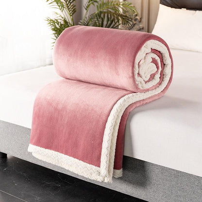 Ultra-Soft Coral Fleece Throw - Cozy Luxury Blanket for Comfort - Vogue Aura