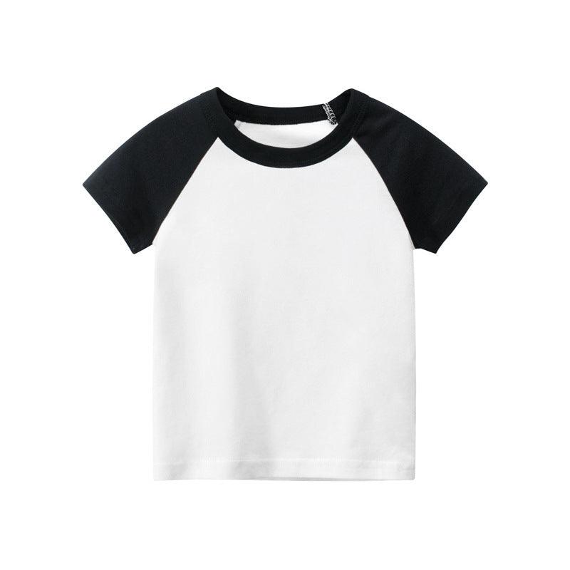 Vibrant Cotton Kids Short Sleeve T-Shirt in Solid Colors - Vogue Aura