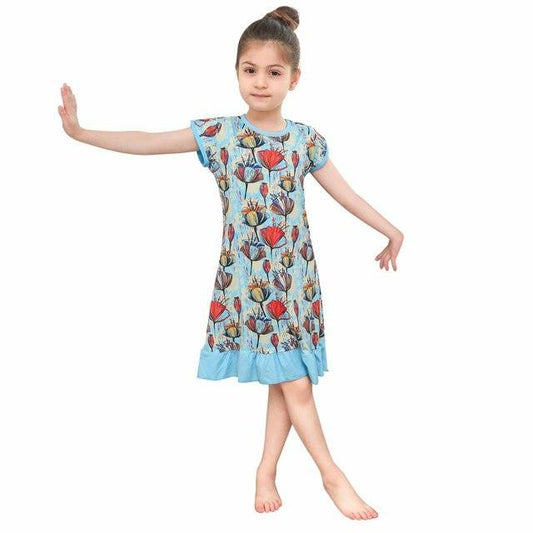 Whimsical 3D Printed Pajama Dresses for Girls - Cozy and Stylish Sleepwear - Vogue Aura