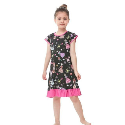 Whimsical 3D Printed Pajama Dresses for Girls - Cozy and Stylish Sleepwear - Vogue Aura