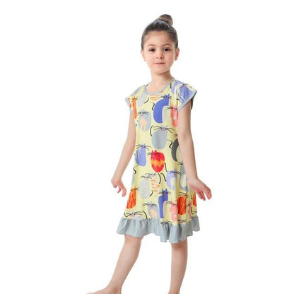 Whimsical 3D Printed Pajama Dresses for Girls - Cozy and Stylish Sleepwear - Vogue Aura