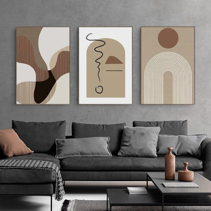 Whimsical Cartoon Canvas Mural for Living Room Decor - Vogue Aura