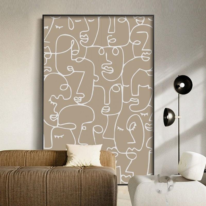 Whimsical Cartoon Canvas Mural for Living Room Decor - Vogue Aura