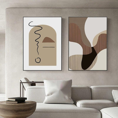 Whimsical Cartoon Canvas Mural for Living Room Decor - Vogue Aura