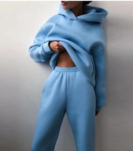 Women's Casual Hooded Sweater Two-piece Suit Clothes Hoodie Tracksuit - Vogue Aura