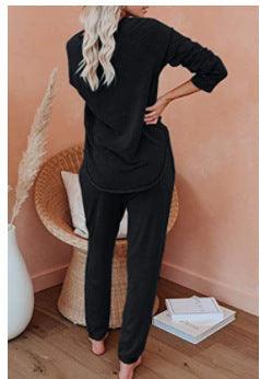 Women's Cotton Blend Casual Sweatshirt and Drawstring Tracksuit - Vogue Aura