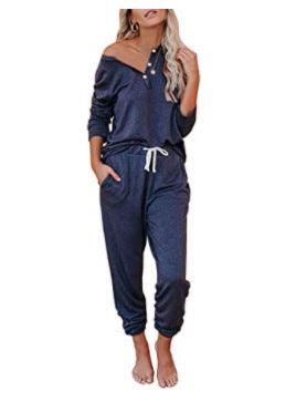 Women's Cotton Blend Casual Sweatshirt and Drawstring Tracksuit - Vogue Aura