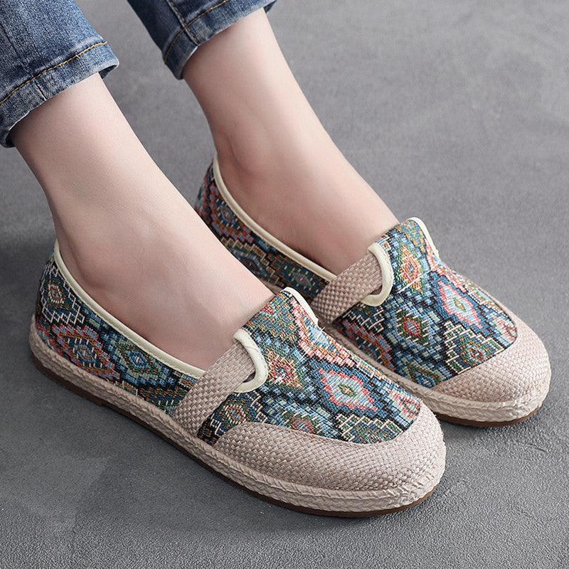 Women's Ethnic Style Embroidered Breathable Shoes - Vogue Aura